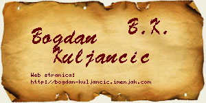 Bogdan Kuljančić vizit kartica